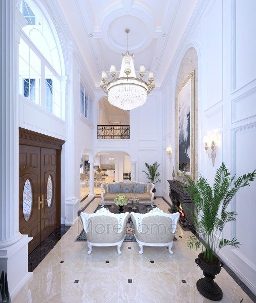 Thiết kế nội thất phòng khách biệt thự EuroLand